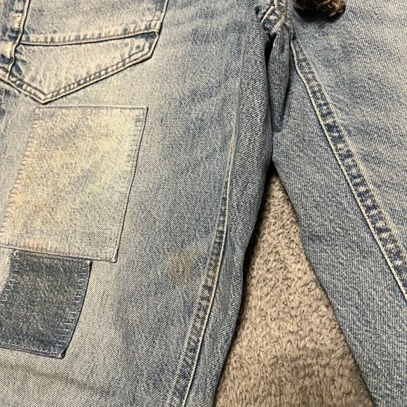 Free People Moxie Barrel Jeans Patchwork size 26 - Picture 3 of 10